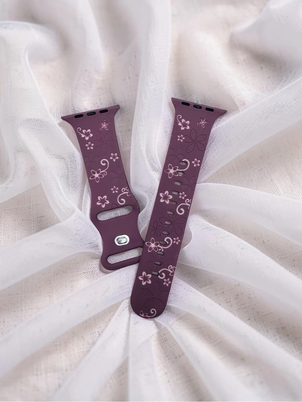 New Floral Design Apple Watch Bands 38mm / 40mm / 41mm Purple Mauve